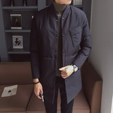 2108`大口袋工装羽绒棉服中长款棉衣男P135黑色，男装棉衣，电商A066