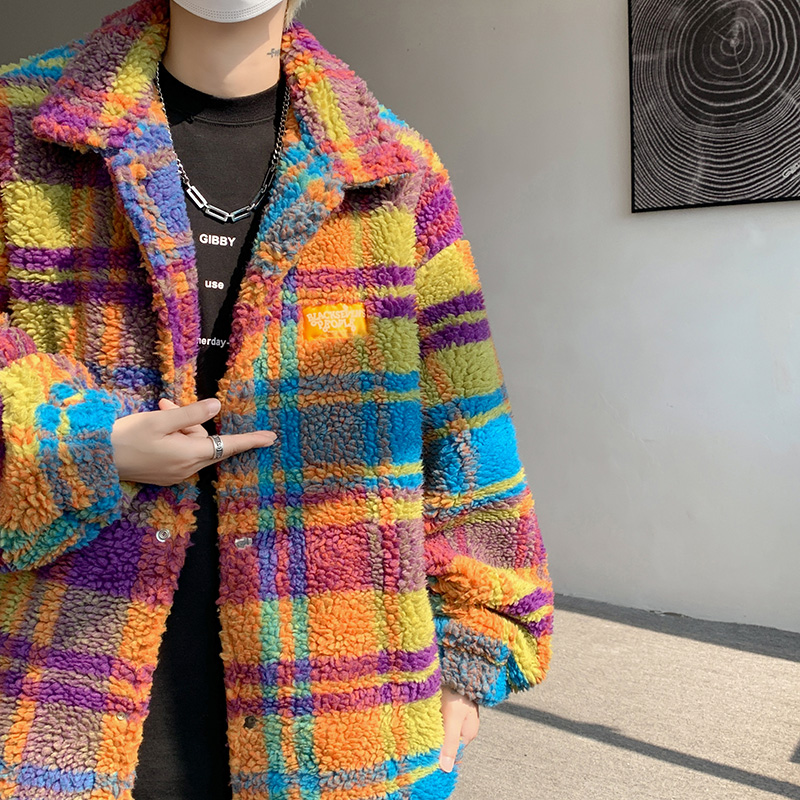 MH05`条纹ins加厚中长款羊羔毛外套棉衣棉服男P118,男装棉衣,电商A066 MH05`条纹ins加厚中长款羊羔毛外套棉衣棉服男P118,男装棉衣,电商A066