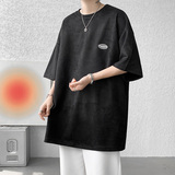 DX1533`重磅280克抖音-麂皮绒-宽松情侣短袖T恤男P3548，男装T恤，电商A066