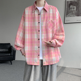 CR016`格子潮牌高街ins衬衫男女特价P28，男装衬衫，电商A066
