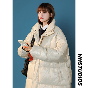MH01`中长款加大羽绒棉服加厚保暖棉衣情侣男女P135168黑色图片