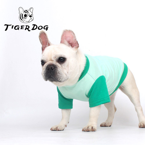 TIGERDOG宠物短胖狗法斗巴哥中型犬春夏亲肤透气棉质T恤两脚衣