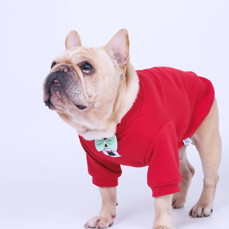 猫狗狗宠物巴哥法斗斗牛犬中型犬秋冬打底加绒T恤衣服装