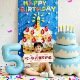 周岁生日气球场景布置装 饰儿童宝宝男孩快乐派对背景挂布氛围拍照