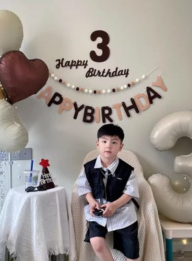网红数字气球生日装饰场景布置十周岁宝宝儿童派对男孩女孩背景墙