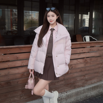 朗姿莱茵福莱尔优雅短款羽绒服女