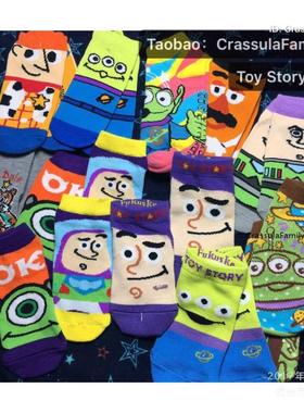 Pixar玩具总动员童袜三眼仔巴斯光年唐老鸭怪兽大学米奇卡通短袜