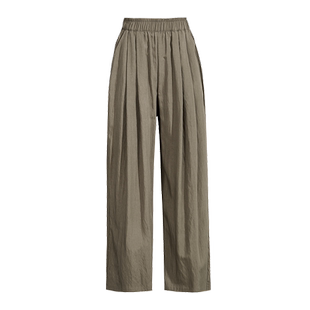 逸阳百搭窄版阔腿山本裤25年夏薄款高腰垂感直筒休闲宽松显瘦裤子