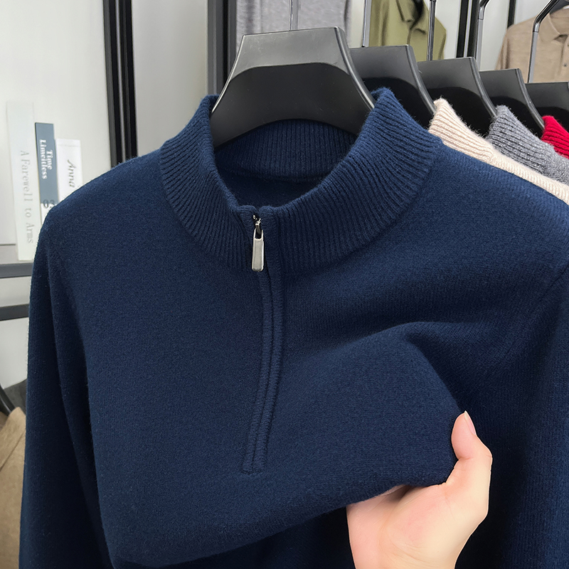 恒源祥秋冬季加厚纯羊毛针织衫