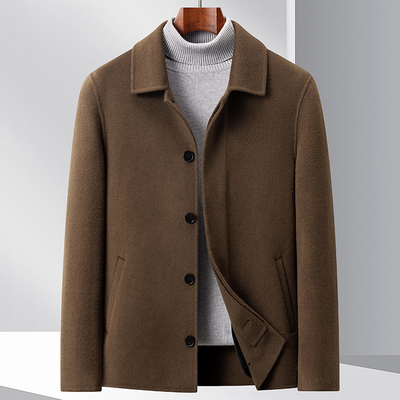 恒源祥2025秋冬双面尼纯羊毛外套