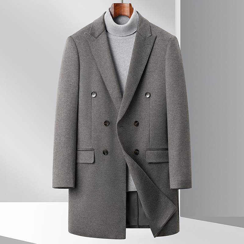 恒源祥2025西装领毛呢大衣外套