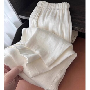 女童麻棉裤子2026春装新款儿童阔腿裤休闲薄款夏装直筒裤大童长裤