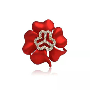 妇联标志胸针水钻胸花妇女联合会胸章徽章定做三环丝巾扣饰品配饰