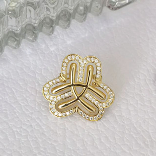 新款铜镶钻妇联标志胸针时尚妇女联合会徽章别针服装配饰品工厂店