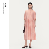 系带领波点娃娃裙休闲连衣裙女 新款 FaFa裙 AUM噢姆2025年夏季