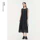 FaFa裙 AUM噢姆2025年秋季 新款 桑蚕丝绣花黑色无袖 连衣裙长裙