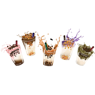 创意咖啡冷饮果汁装饰橱窗门贴纸奶茶店玻璃门静电无胶个性墙贴画