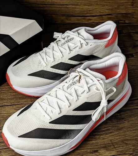 adidas Adizero SL2 Wide 时尚舒适体考跑步鞋女子白红JI2990