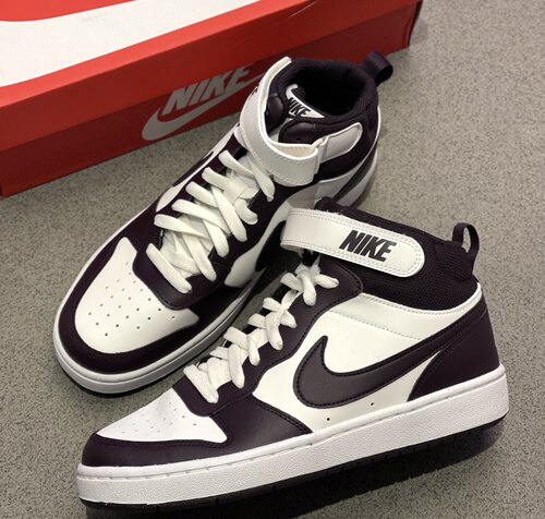 耐克Nike Court Borough Mid 2合成革小黑曜石休闲中帮CD7782-126
