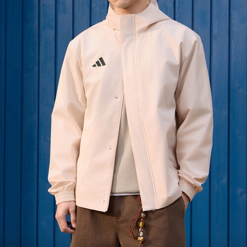 Adidas Entrada 22 男款通勤百搭户外风运动拉链连帽夹克 KW0693