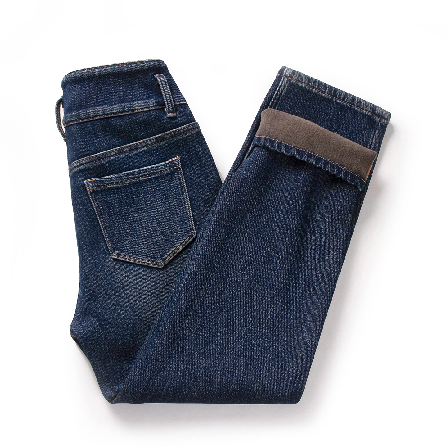 加绒加厚直筒牛仔裤女法棍烟管裤