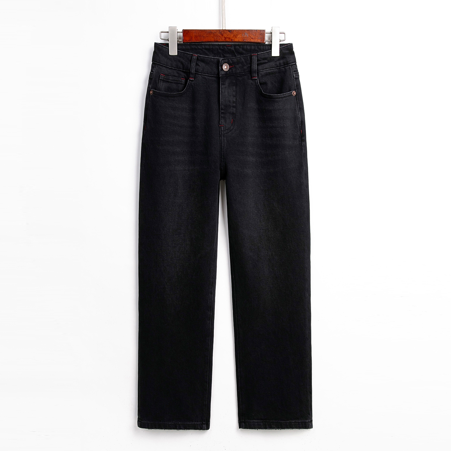 直筒牛仔裤女小个子法棍烟管裤