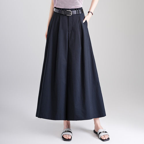 学院风高腰A字半身裙女夏季