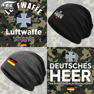 德国陆军空军德意志联邦武装 保暖帽 飞行员军迷包头帽子男女加绒款