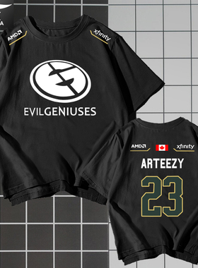 DOTA2刀塔EG战队队服Ti9国际邀请赛t恤衫短袖男女纯棉半截袖衣服