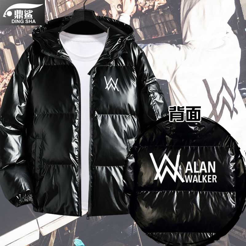 艾伦沃克fade电音dj音乐季alan walker面包服男女亮面外套棉衣服