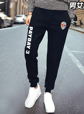 收获日3达拉斯payday游戏steam周边小脚卫裤子男女休闲长裤运动裤