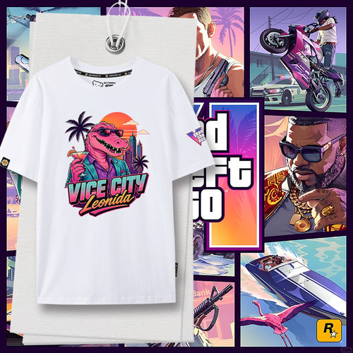 GTA6侠盗猎车手6鳄鱼麦加短袖T恤