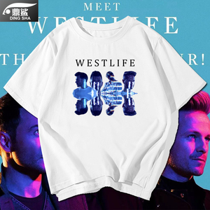 西域男孩westlife演唱会t恤衫短袖摇滚乐队半截袖男女夏衣服体恤