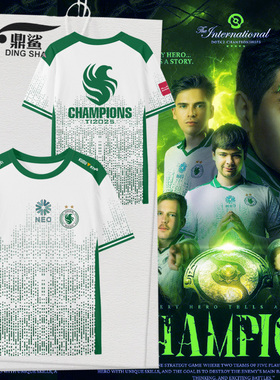 Team Falcons战队队服dota2夺冠军纪念Ti14速干短袖t恤衫男女半袖