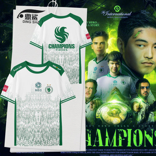 Falcons战队dota2夺冠军速干t恤