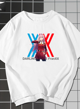 国家队002日本国民动漫02Bloody Zero Two周边t恤衫短袖男女半袖