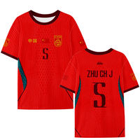 2026 China National Team Jersey, Dragon Team National Football Jersey, quick-drying short-sleeved T-shirt, men's and women's cheering fans, half-sleeved thumbnail 2