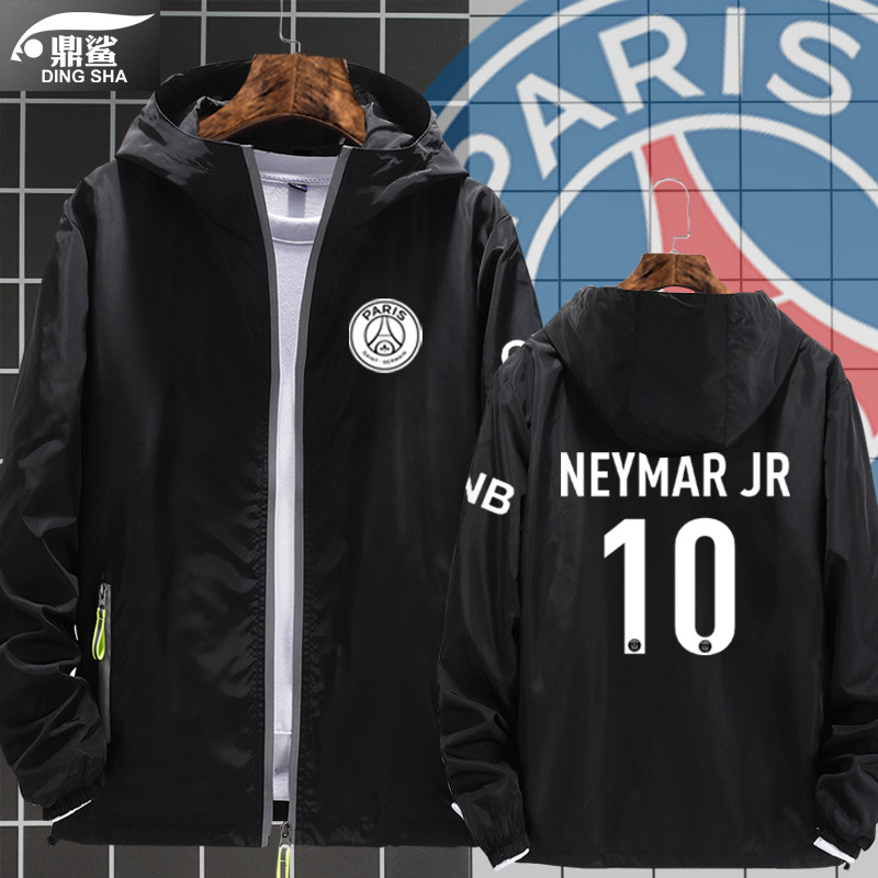 巴黎聖日耳曼隊服薄款外套男士足球衣服休閑運動服內馬爾連帽夾克在類目 男裝, 夾克中 - 來自Buy2taobao.com提供專業的淘寶代購服務