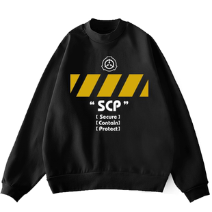 SCP基金会超自然恐怖生物收容所周边圆领卫衣男柔软加绒长袖衣服