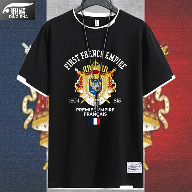 法兰西拿破仑帝国徽章假两件短袖