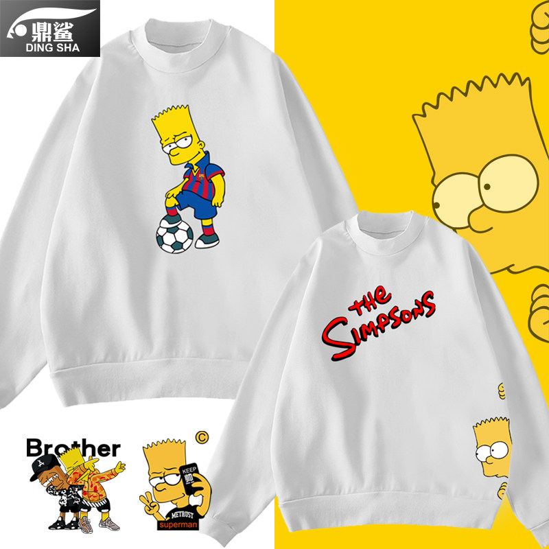 动漫辛普森一家卫衣圆领男女the simpsons长袖薄款套头上衣服春装