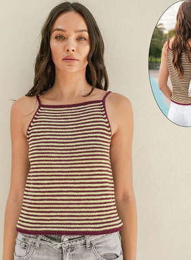 西部条纹吊带 SANDNES West Singlet  春夏款材料包  tynn line