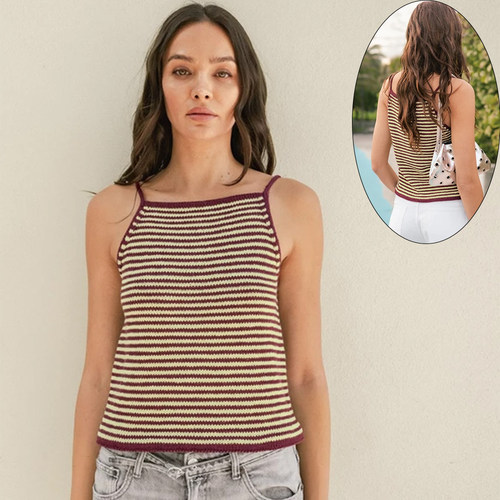 西部条纹吊带 SANDNES West Singlet  春夏款材料包  tynn line