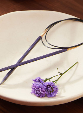 新品 Knitpro 紫色立方体进口桦木 100cm固定环形针 环针