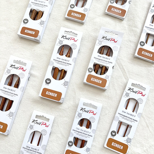 Knitpro Ginger 短针头 常规针头木质可拆卸毛衣针环针diy手编