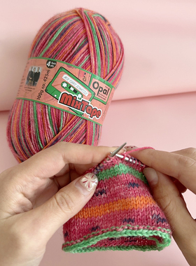 Opal磁带系列 新品 羊毛线  段染德国进口 围巾手套袜子 编织线