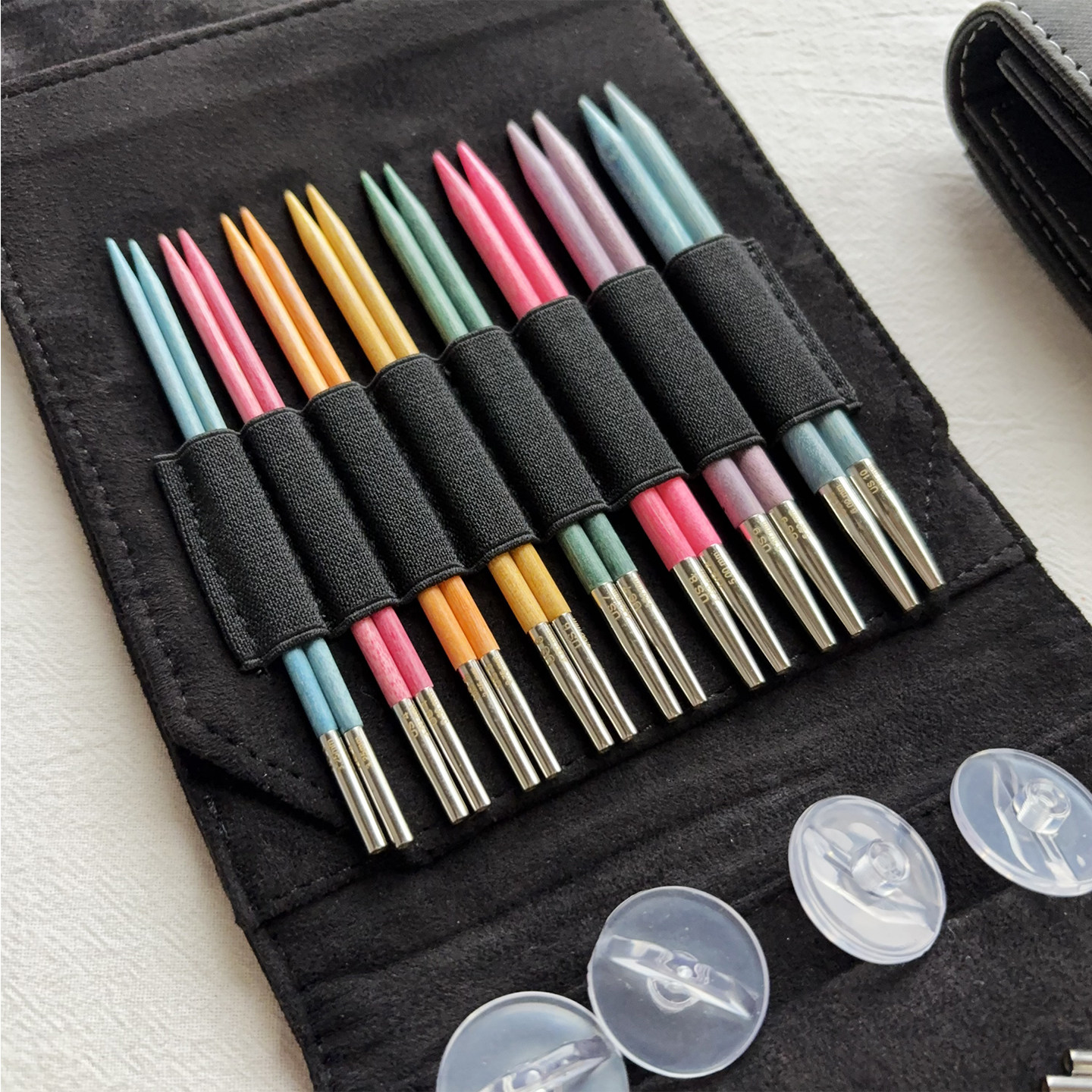 LYKKE 3.5in /5in 彩虹可拆卸环针套装 围巾 毛衣针 袖子针