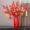 Minimalist red vase with 4 red fruits and 2 golden leaves for free listing