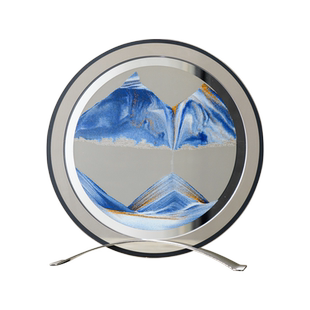 现代创意流沙画摆件办公室客厅轻奢高级感玻璃动态解压装饰品礼物