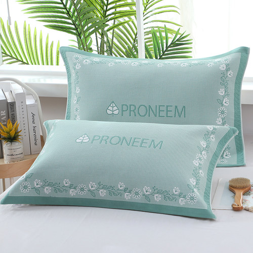 细纱枕巾纯棉一对装新款卡通防滑透气加厚加大成人高密四季枕头巾